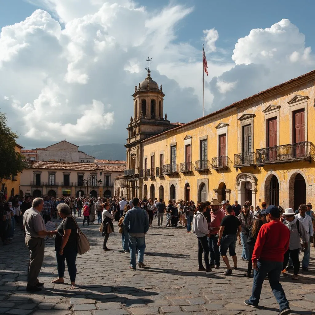 Reunión comunitaria en ciudad pequeña argentina